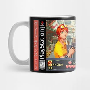 Vaporwave anime aesthetic retro video game pixel art girl Mug